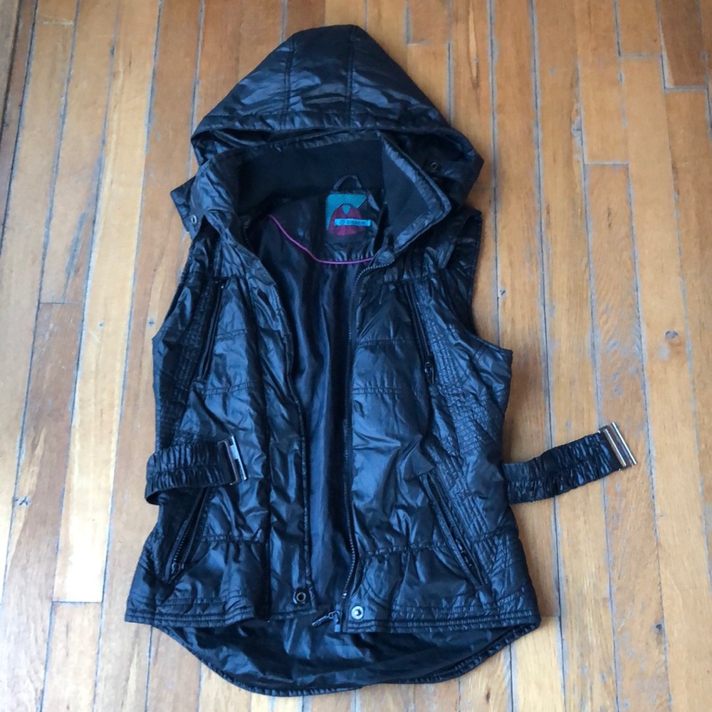 Black fancy vest with belt